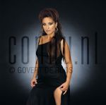 06-07-2001 Sabine de Koning at studio in Amsterdam, July 06, 2001.

[keywords]Posed, Half Length, Black Dress[/keywords]